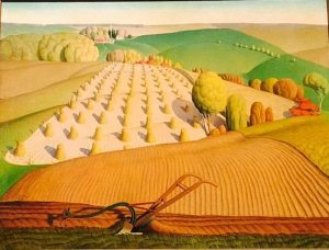 Grant Wood. Fall Plowing, 1931. John Deer Company Collection.