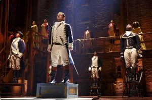 Alexander Hamilton and cast. Joan Marcus photo