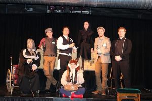 Cast of Flanagan's Wake, an interactive experience at Chicago Theater Works.