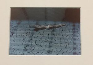 Video Drawings: Swimming, 1975, chromogenic development print from the Museum of contemporary Art Chicago Collection.