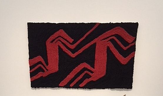 Enrico David “Untitled” Ombre Rosse), 2017, wool on canvas. (J Jacobs photo)
