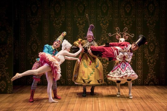 The cast of “The Steadfast Tin Soldier” at Lookingglass Theatre. (Photos by Liz Lauren)