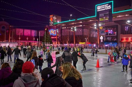 Skating in the Park at Parkway Bank Park Rosemont. (Photo courtesy of Parkway Bank Park)