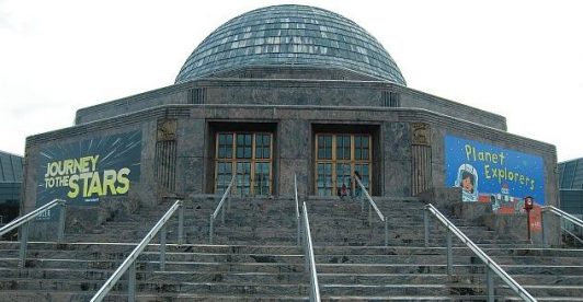 Adler Planetarium is on the eastern edge of chicago's Museum Campus. (J. Jacobs photo)