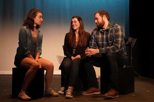 Maddie Sachs, Taylor Snooks and Quinn Rattan in "An Artist and the Ember