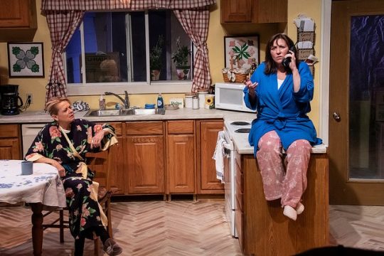 From left, Laurie Carter Rose (Robyn) and Ellen Phelps (Sharon) in The Roommate at Citadel Theatre. (Photo by North shore camera Club)
