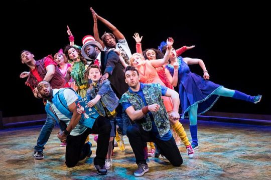 Cast of Seussical at Marriott Theatre. (Justin Barbin photo)