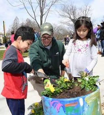 Planting is one of the activities in Brookfield Zoo's Party for the Planet Day April 14. (Photo courtesy of Brookfield Zoo)