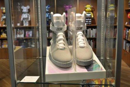 Back to the Future II shoes on display at the Museum of Contemporary Art .Chicago. (Photo courtesy of Heritage Auctions)