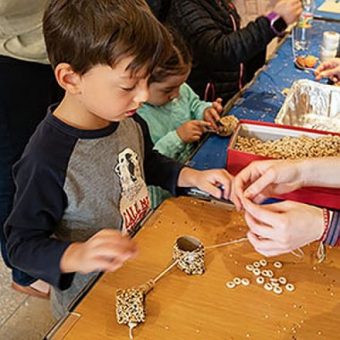 Making seed necklaces are among the Science Festival activities at the Chicago Botanic Garden. (Photo courtesy of the Chicago Botanic Garden)