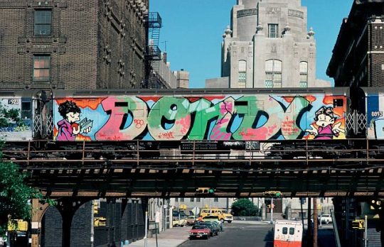 Graffitti art in NYC from the 70s and 80s celebrated in musical Graffiti Kings. (Photo courtesy of Jonathan Gross)