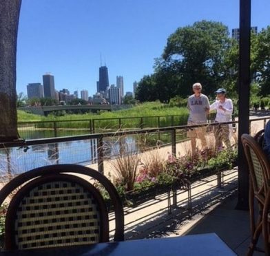 The Patio at Cafe Brauer is a popular pace for drinks or food with a view. (J Jacobs photo)