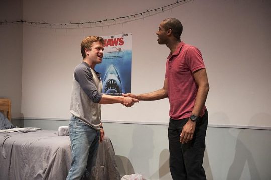 Julian Hester, left, and Michael Aaron Pogue in “The Recommendation.” (Photo Michael Brosilow)