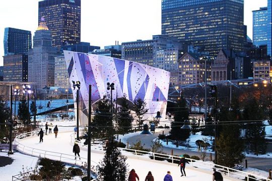  Slate on the Ribbon Ice Rink at Maggie Daley Park next to Millennium Park. (City of Chicago photo)