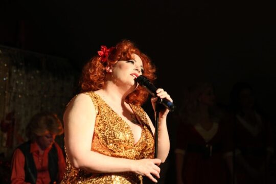 Cailin Jackson as Bette Midler at Mary's Attic. (Photo by Rick Aguilar Studios)