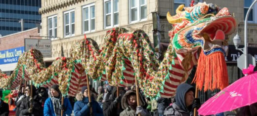 celebrates with its annual Argyle parade. (Photo courtesy of Uptown Assoc.)