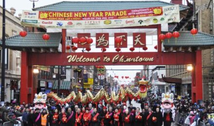 Chinatown's Gateway during 2019 Lunar New Year Celebration