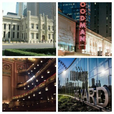 Theater venues range from Chicago's historic Water Works (top left) to the new The Yard at Chicago Shakespeare on Navy Pier, bottom right. (J Jacobs photo)