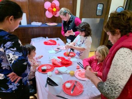 Families decorate cookies and cupcakes at Max and Benny's. (Photo courtesy of Max and Benny's)
