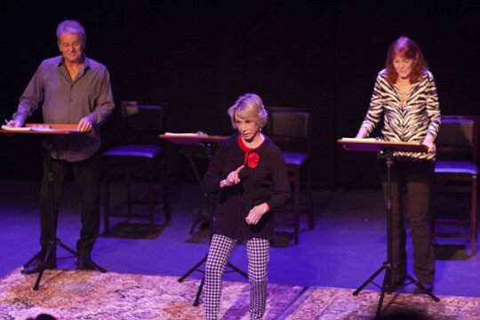 left to right Adrian Zmed, Sandy Duncan, Kate Buddeke in Middletown. (Photo courtesy of GFrour Productions)