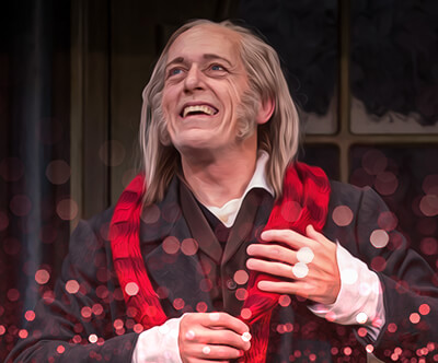 Larry Yando as Scrooge in Goodman theatre's audio version of 'A Christmas Carol' (Photo courtesy of Goodman Theatre