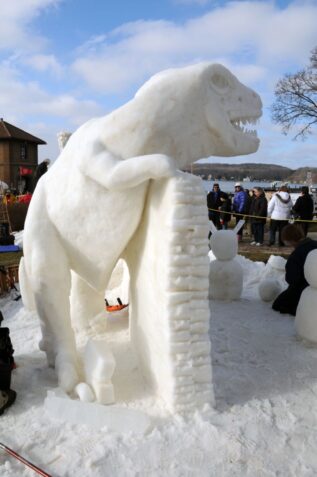 Snow Sculpture in Lake Geneva, WI (Photo courtesy of Lake Geneva tourism)