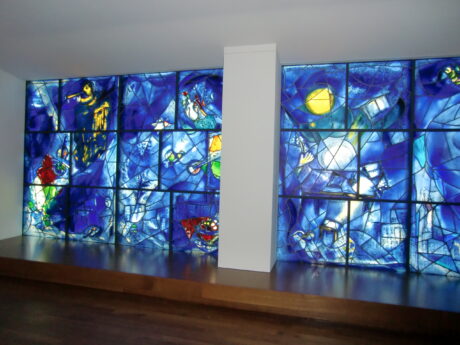 Chagall Windows at the Art Institute of Chicago (J Jacobs phto)
