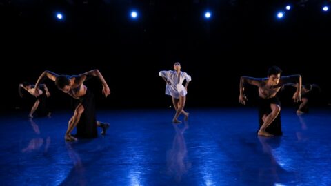 Anais Bueno and ensemble in Yoshihisa Arai’s ‘Boléro.’ (Photo courtesy of The Joffrey Ballet.)