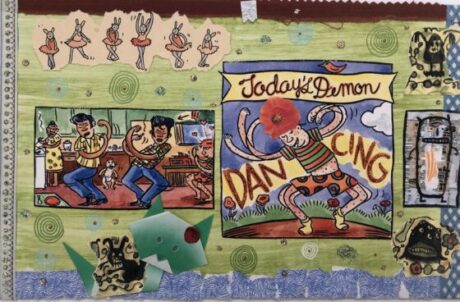Lynda Barry, 100 Demons: Dancing, 2000-02. (Photo Courtesy Adam Baumgold Fine Art)