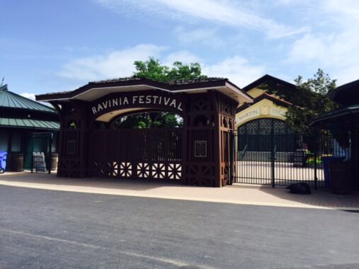 Ravinia Festival's main entrance is seen from the train stop and West Parking lot. (J Jacobs photo)
