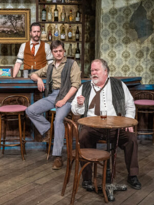 Acsione (Picasso), Dan Deuel (Gaston) in Picasso at the Lapin Agile at Citadel theatre (Photo courtesy of CitadeNorth Shore Camera Club l Theatre.