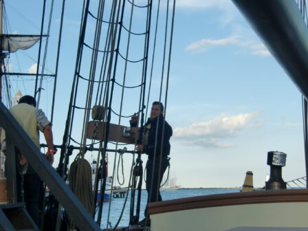 On a Tall Ship sail from Navy Pier. ( J Jacobs photo)