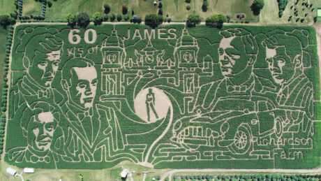 James Bond Corn Maze at Richardson Farm in Spring Grove. (Photo courtesy of Richardson Farm)