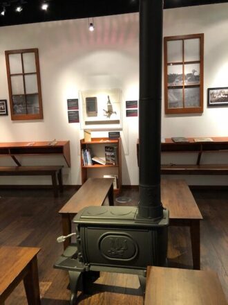 One-room schoolhouse reproduced at Dunn Museum, Libertyville (Jillian Getter photo)