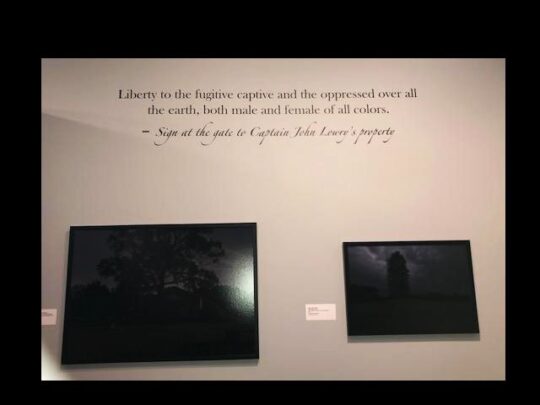 From Darkness to Light exhibit of photos along the Underground railroad (Dunn Museum photos by Jillian Getter)